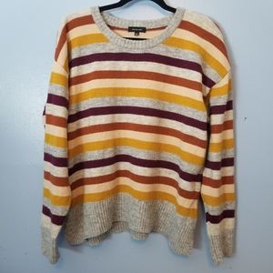 Womens Verve Ami Mulit Color Striped Sweater Large